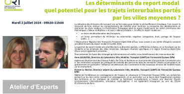 Déterminants du report modal : quel potentiel pour les trajets interurbains ? - retour sur l'atelier d'experts